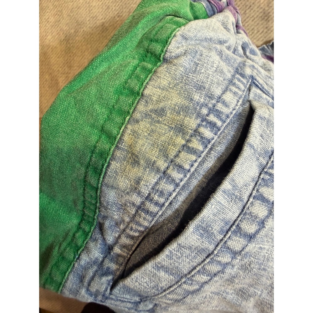 Max Active Worldwide Vintage Kids Shorts Blue Green Purple Ramie Cotton Size 8 - Picture 5 of 7